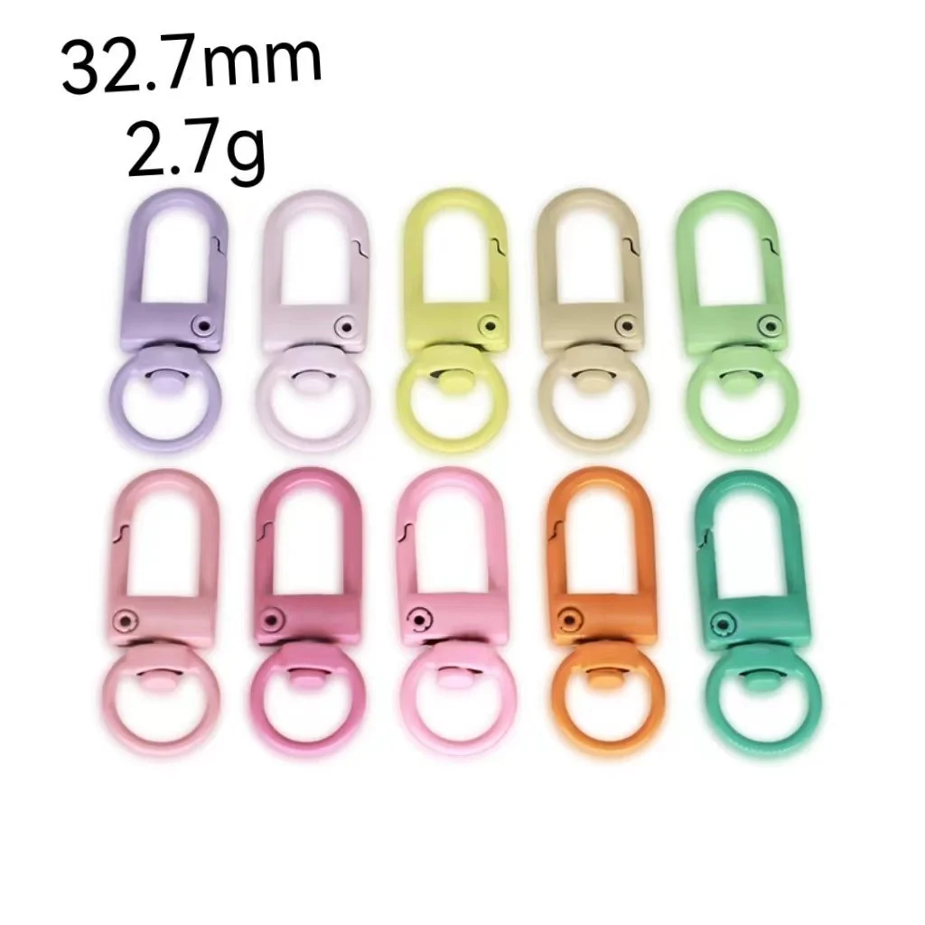 10pcs/Lot Zinc Alloy Baking Paint Mini Door Buckle Luggage Hardware Keychain Diy Jewelry Accessories Doll Hanging Buckle