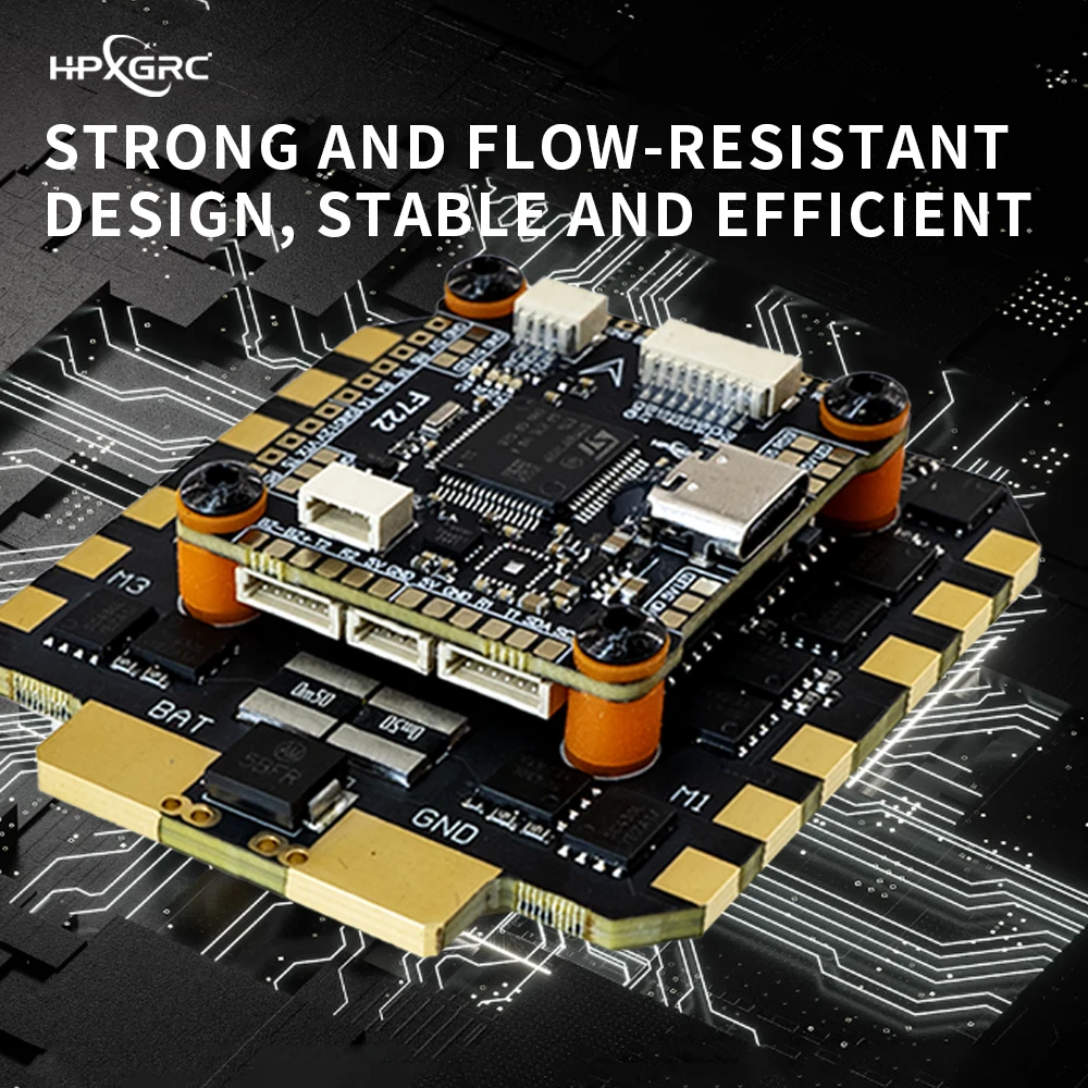 HPXGRC F722 Stack F722 وحدة تحكم في الطيران ICM42688P مع BLHeli_32 80A/100A ESC 3-8S LIPO 30.5x30.5mm لـ RC FPV Racing Drone #2