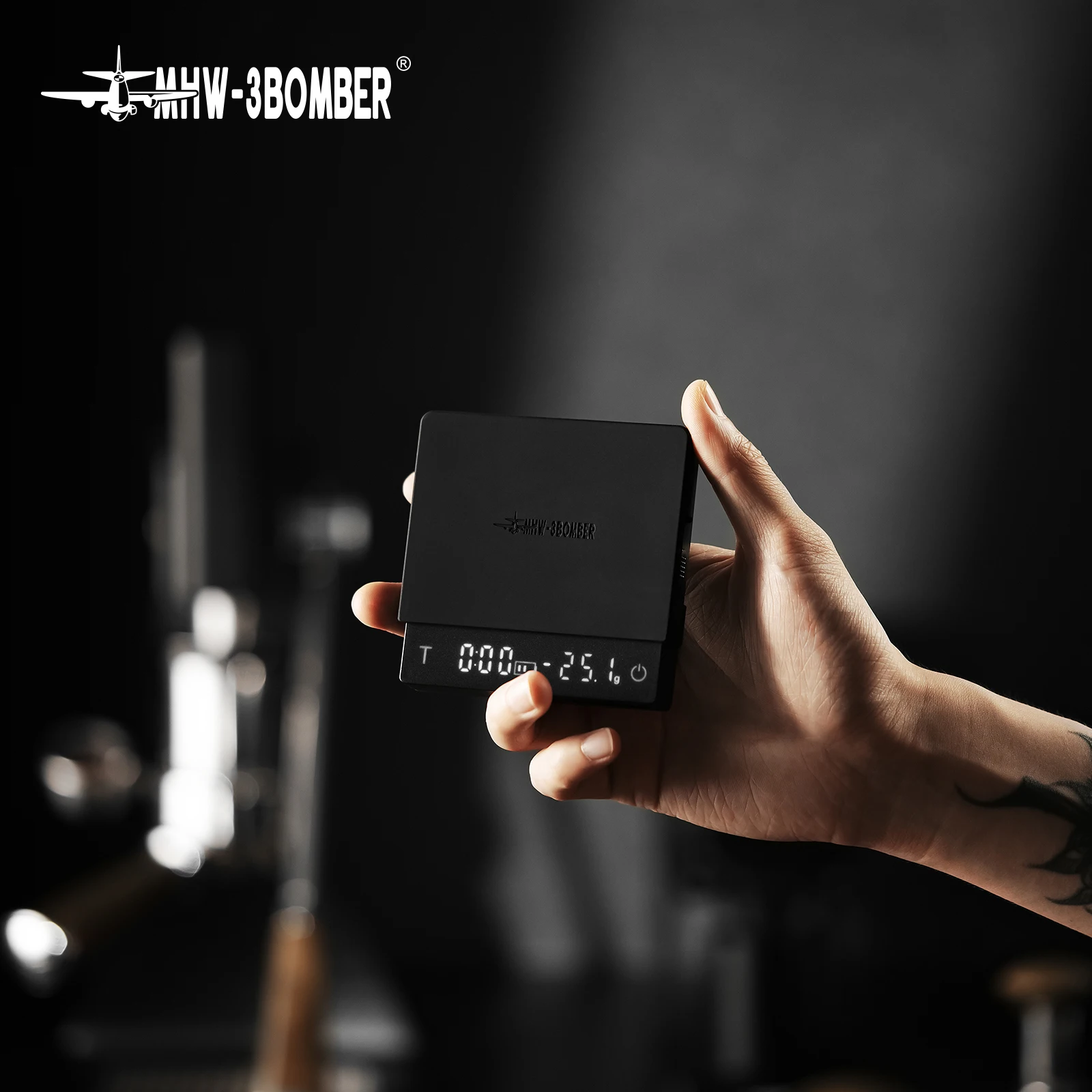 MHW-3BOMBER Cube Coffee Scale 3.0 Micro Coffee Scale Digital Kitchen Scale Compact Lightweight Espresso Scale For Barista
