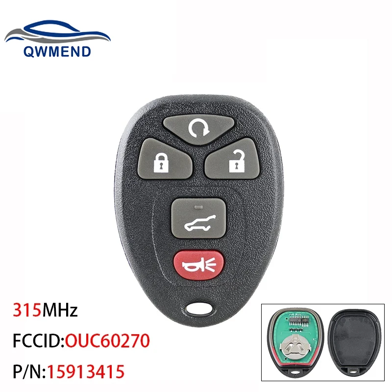 5BUT Smart Remote Key for GMC Acadia Savana Sierra Yukon XL 1500 2007 2008 2009 2010 2011 2012 2013 2014 For OUC 159134155