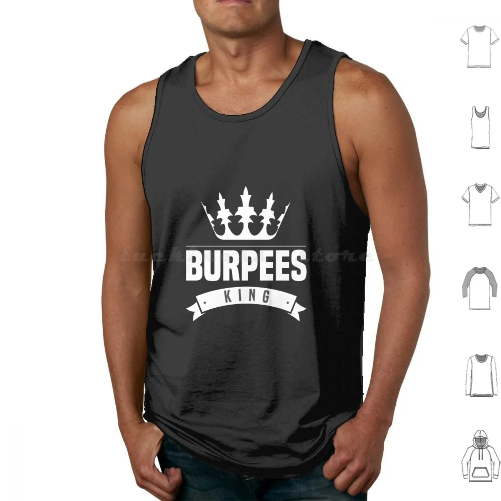 Funny Burpee-Burpees King-Squat Thrust Strength Movement Exercise Humor Tank Tops Print Cotton Funny Burpee Funny Burpees