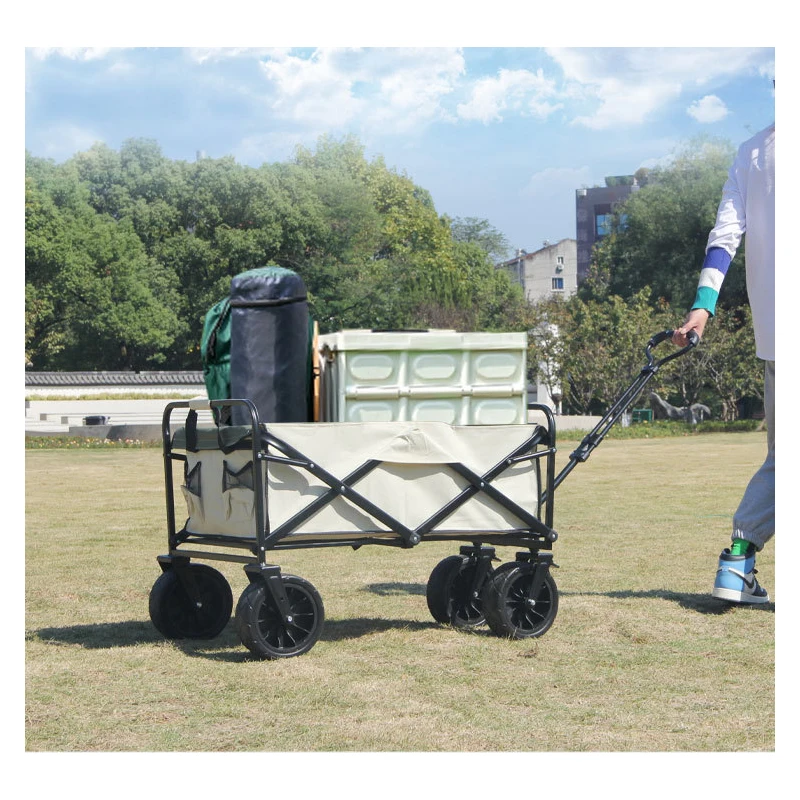 hot sale camping gear collapsible hand wagon heavy duty folding beach picnic wagon portable garden cart