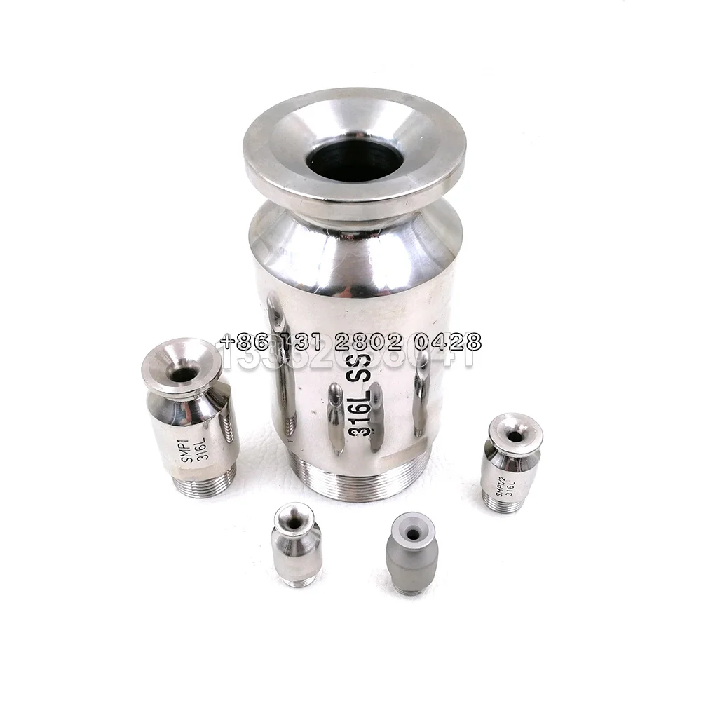 Spray Tower SMP Nozzle, Anti-Clogging, Large Flow, Wide Angle, 316 Stainless Steel  Solid Cone Solid Conical Spray Nozzle