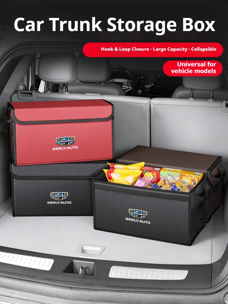 

Car Trunk Foldable Storage Box Large-Capacity Stowing Tidying Bag For Geely GeometryC Monjaro Coolray Emgrand EC7 GC6 GX3 Atlas