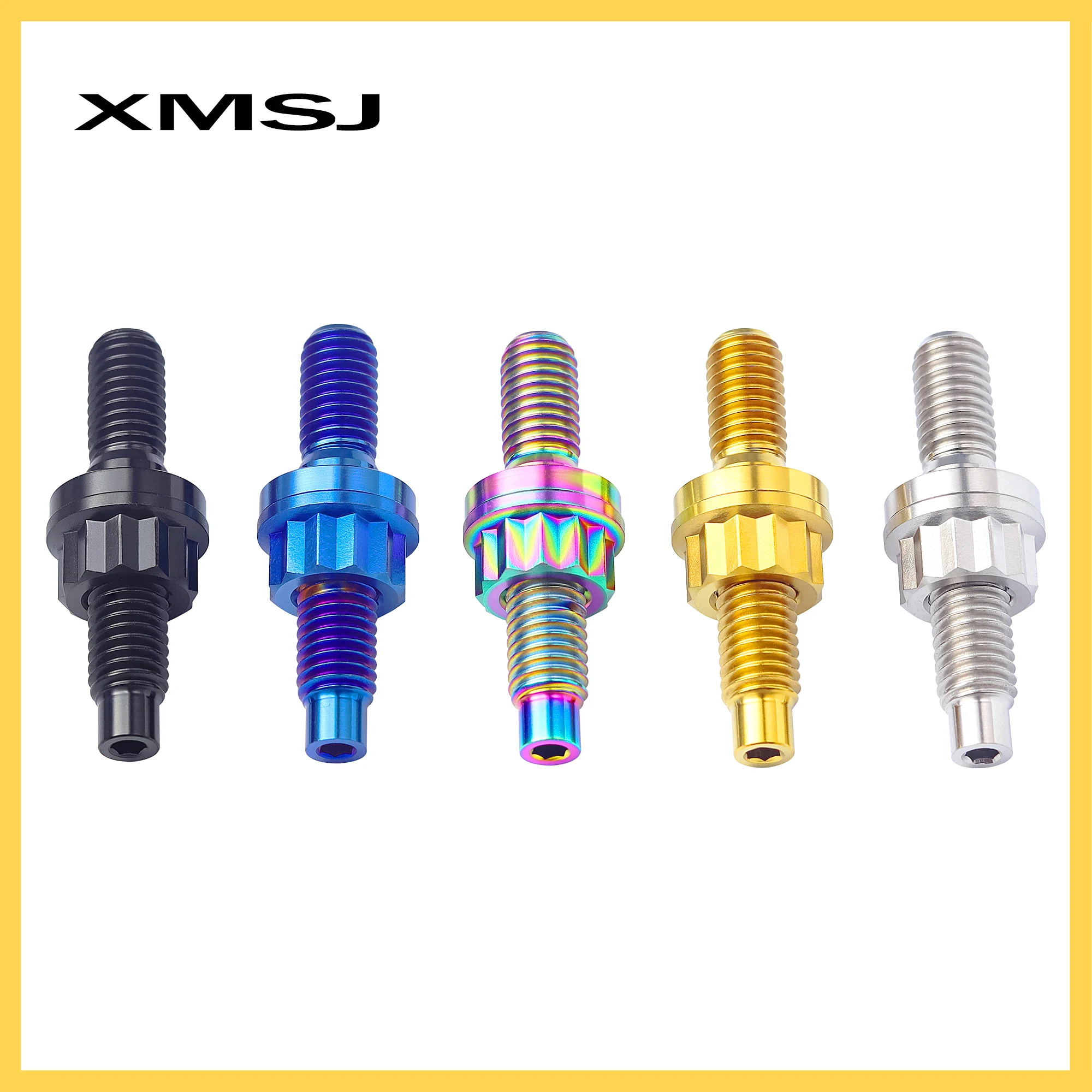 XMSJ M8/M10x45mm Titanium Alloy Intake Or Exhaust Manifold Stud Sawtooth Nut Bolt Flange Stud Used For Automobile Parts