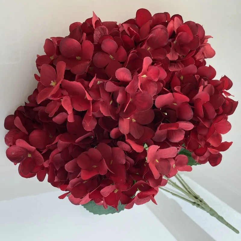 Ramo De Hortensias De Seda (7 Cabezas Grandes) | Flor Artificial Blanca Para Bodas Y Decoración Del Hogar