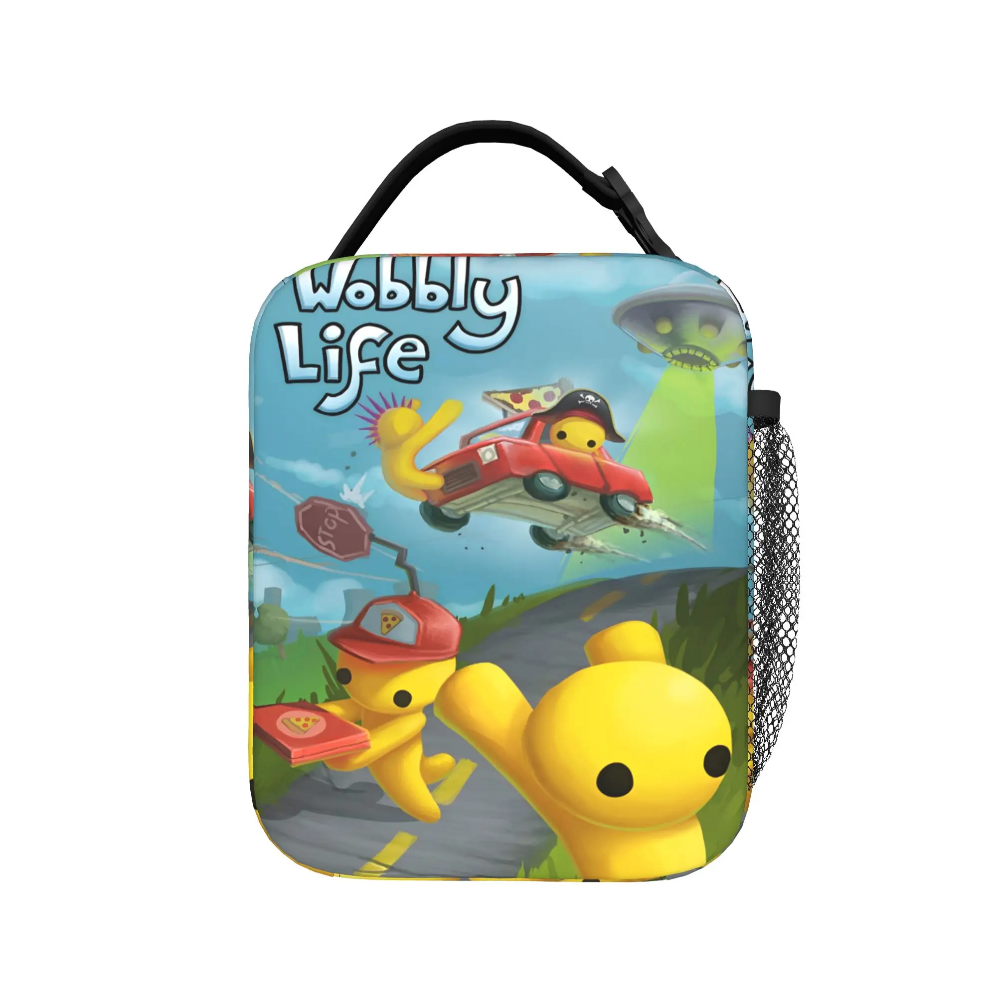 Wobblys Life Gaming Funny Insulated Lunch Bag High Capacity Hot Games Reusable Cooler Bag Tote Lunch Box College  Food Bag