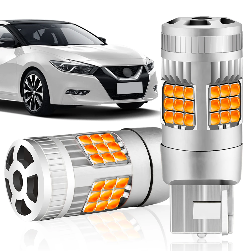 

2pcs 7440 W21W LED Bulb WY21W T20 led Canbus Turn Signal Light for Car Truck ATV Amber Yellow indicator Lamp Auto 12V 3030SMD L