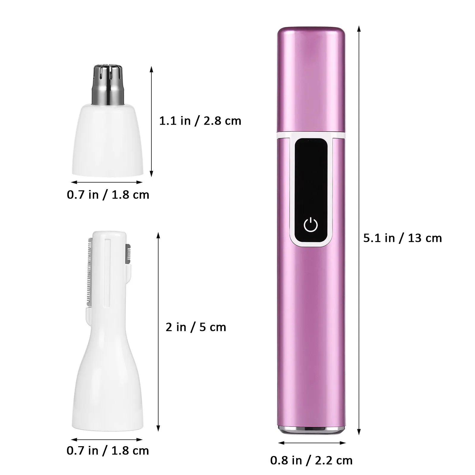 1Set Electric Hair Remover Portable USB Rechargeable Multi-Functional Nose Eyebrow Ear Facial Hair Trimmer Digital Display