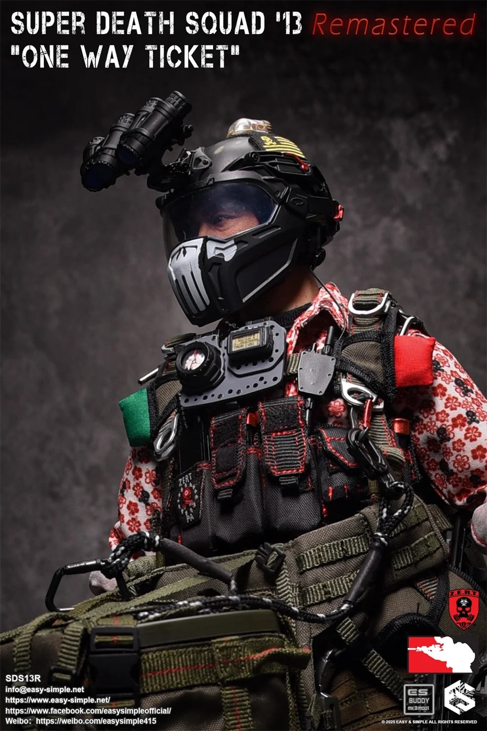 Wielkie Wyprzedaże 1/6 EASY&SIMPLE ES SDS13R ZERT Jednostka Operacji Śmierci Jedna Szybka Bilet Żołnierz Lalka Pełny Zestaw Ruchoma Figurka Akcji 12"