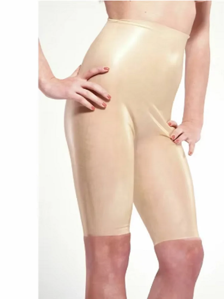 Latex Pants Handmade natural soft plus Size custom made Bermuda high-rise high-waisted capri pants