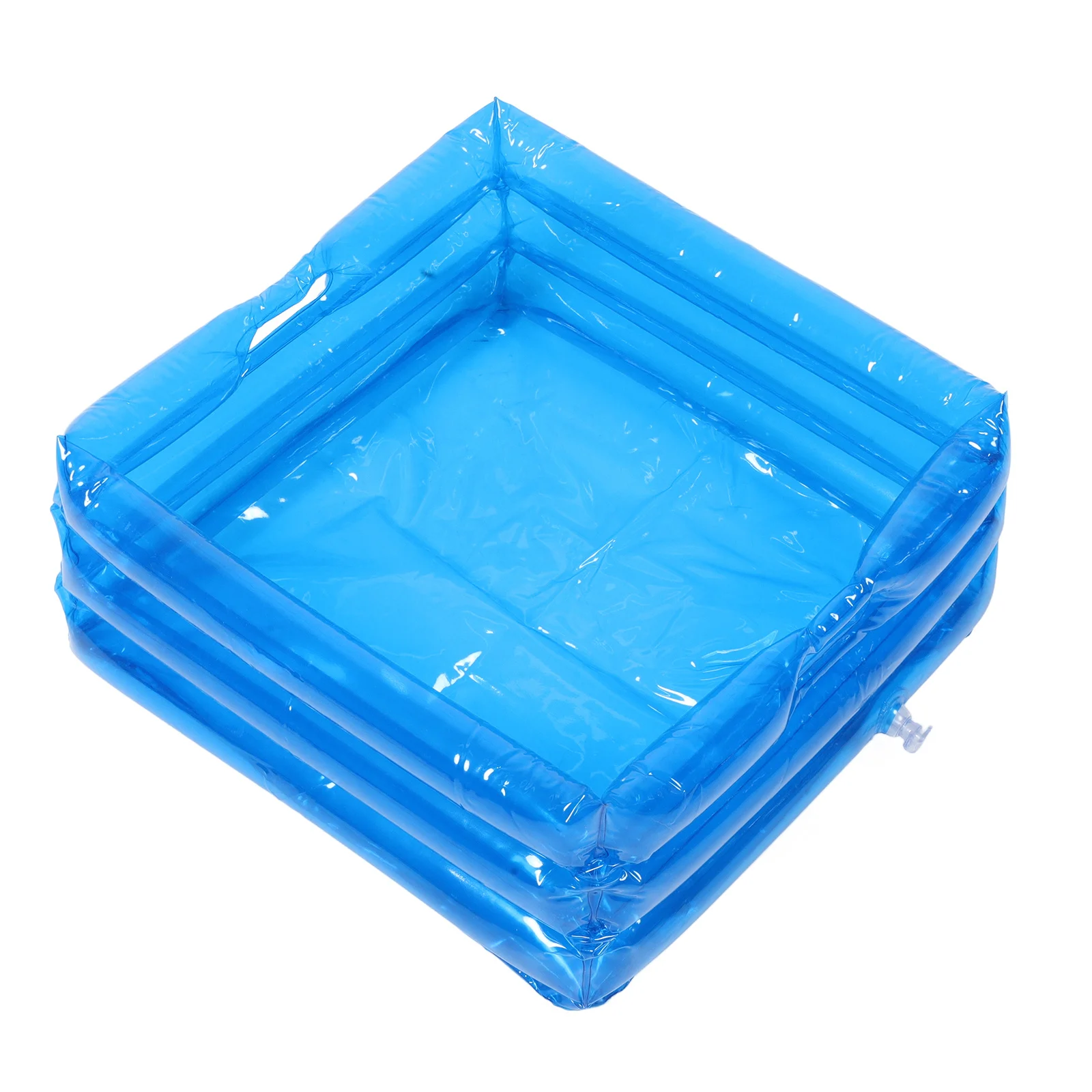 

Inflatable Foot Bath Basin Foldable Blue Portable For Pool Beach Camping Pedicure Collapsible Foot Soak Tub Bucket For Home Pets