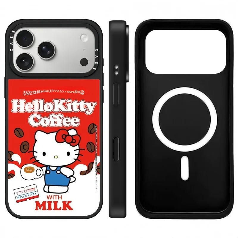 

Cartoon Anime Sanrio cute Hello Kitty Phone Case Suitable for iPhone 17Promax/16Pro/15/14/13/12 magnetic anti drop phone case