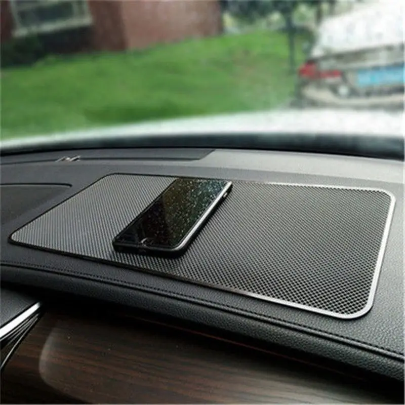 Painel do carro antiderrapante almofada de borracha universal antiderrapante painel mágico do carro tapete adesivo pegajoso para telefones óculos de