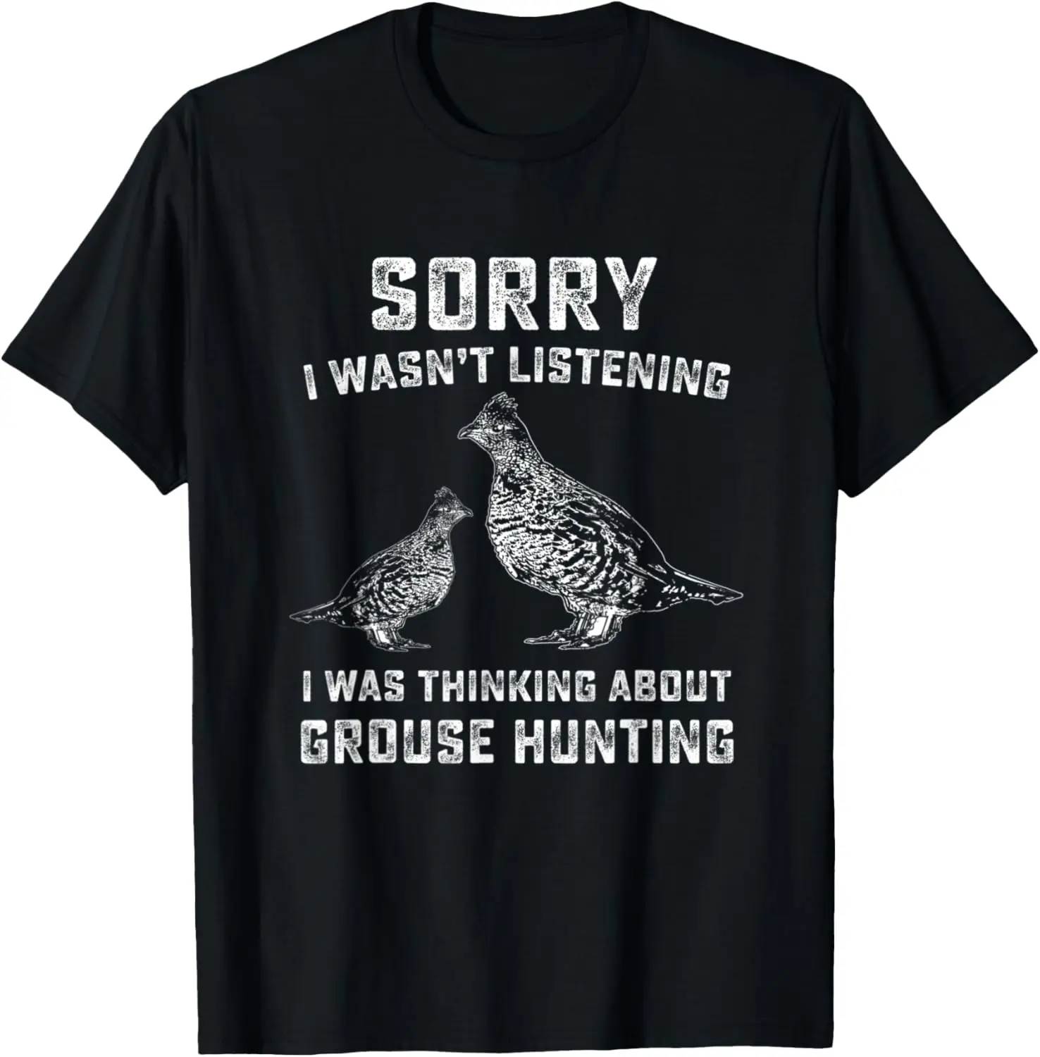 Забавная мужская футболка с рюшами Grouse Hunting Bird Hunter