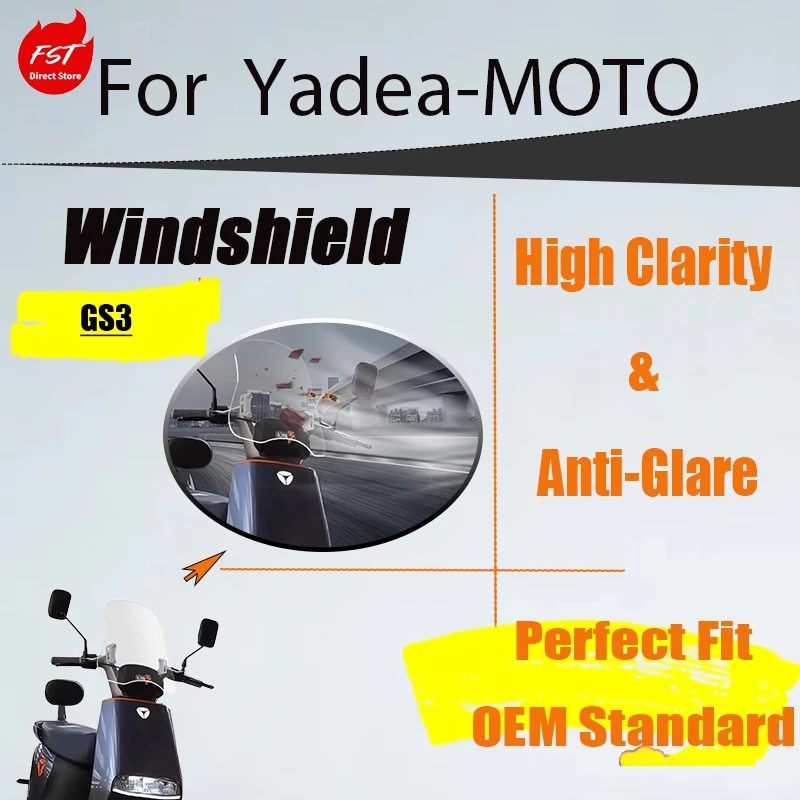 Suitable For Yadea Electric Vehicle Guaneng Gs3 Modified Windshield Yadi Gs3 Front Windshield Chest Guard Imported Windshield