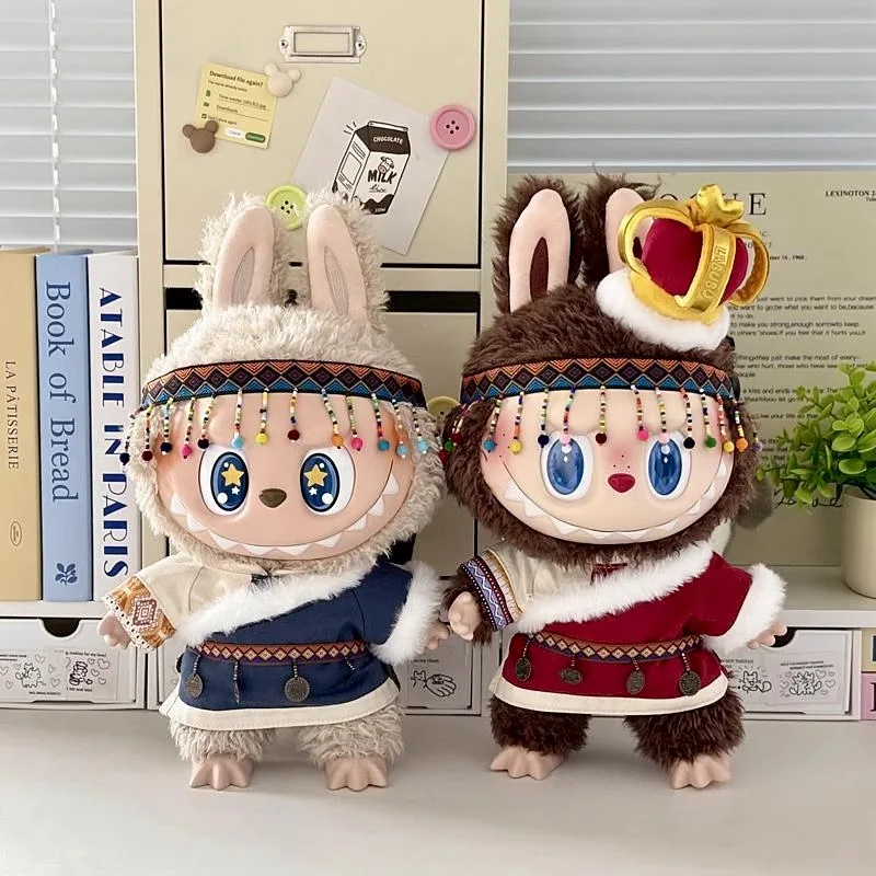 

Clothes for 58 Cm Labubu Zimomo Doll Accessorie Big Leader Vinyl Doll Tibetan Dress Suit Costume Collection Chinese Style Clothe