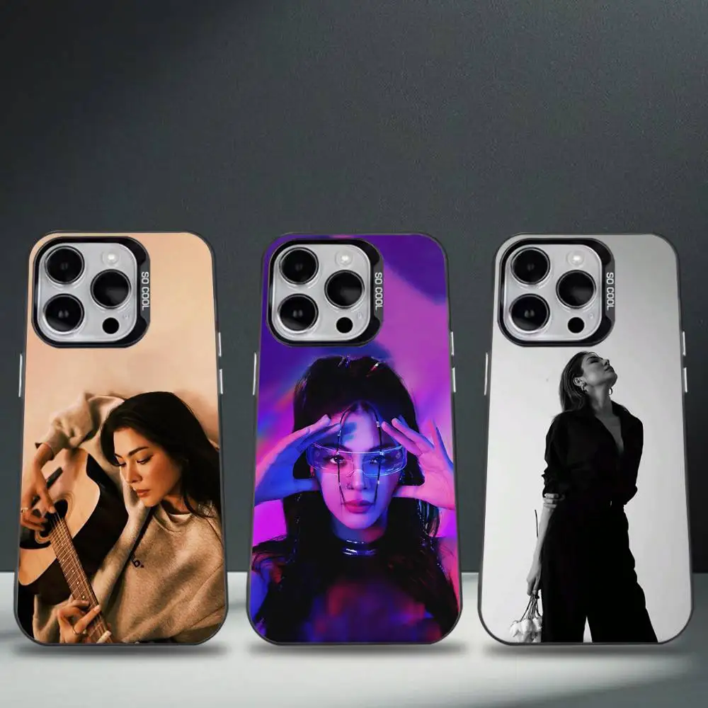 حافظة هاتف Peraya M-Malisorn Faye لهاتف iPhone 16,15,14,13,12,11,8,7,Pro,Max,Plus,Mini,XS,SE مضادة للسقوط باللون الأسود غير اللامع