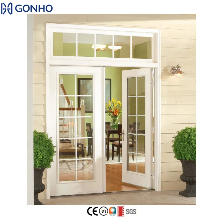 Aluminum Extremely Narrow Frame Casement Hinged Door Villa House Casement Metal Windows and Doors