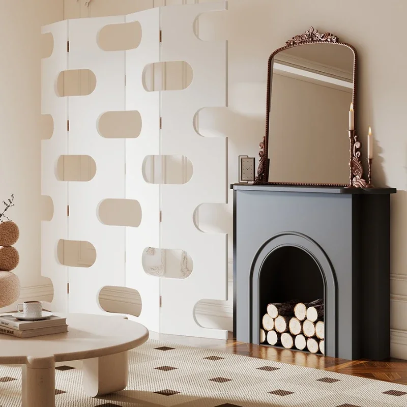 Household retro decorative cabinet, foldable partition at the entrance of the living room