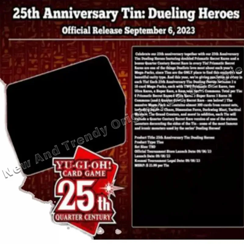 Yugioh Card Original Yu-Gi-Oh! English American MP23 Dueling Heroes 25th Anniversary Iron Box