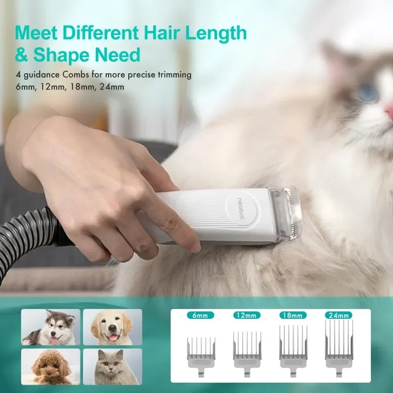 Low Noise Dog Cat Mascotas Pet Hair Remover Pet  Grooming Kit Vacuum Cleaner