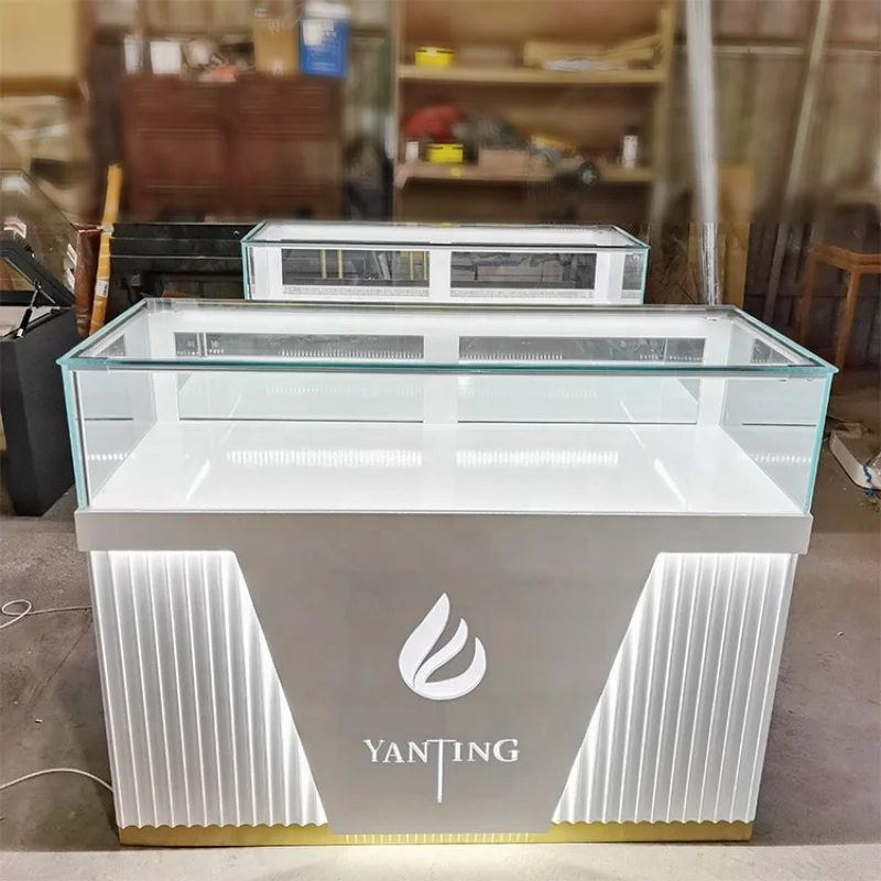 custom.Factory Direct Sale Jewelry Shop Display Counter Wooden Glass Antique Jewelry Display Cabinet Furniture Design