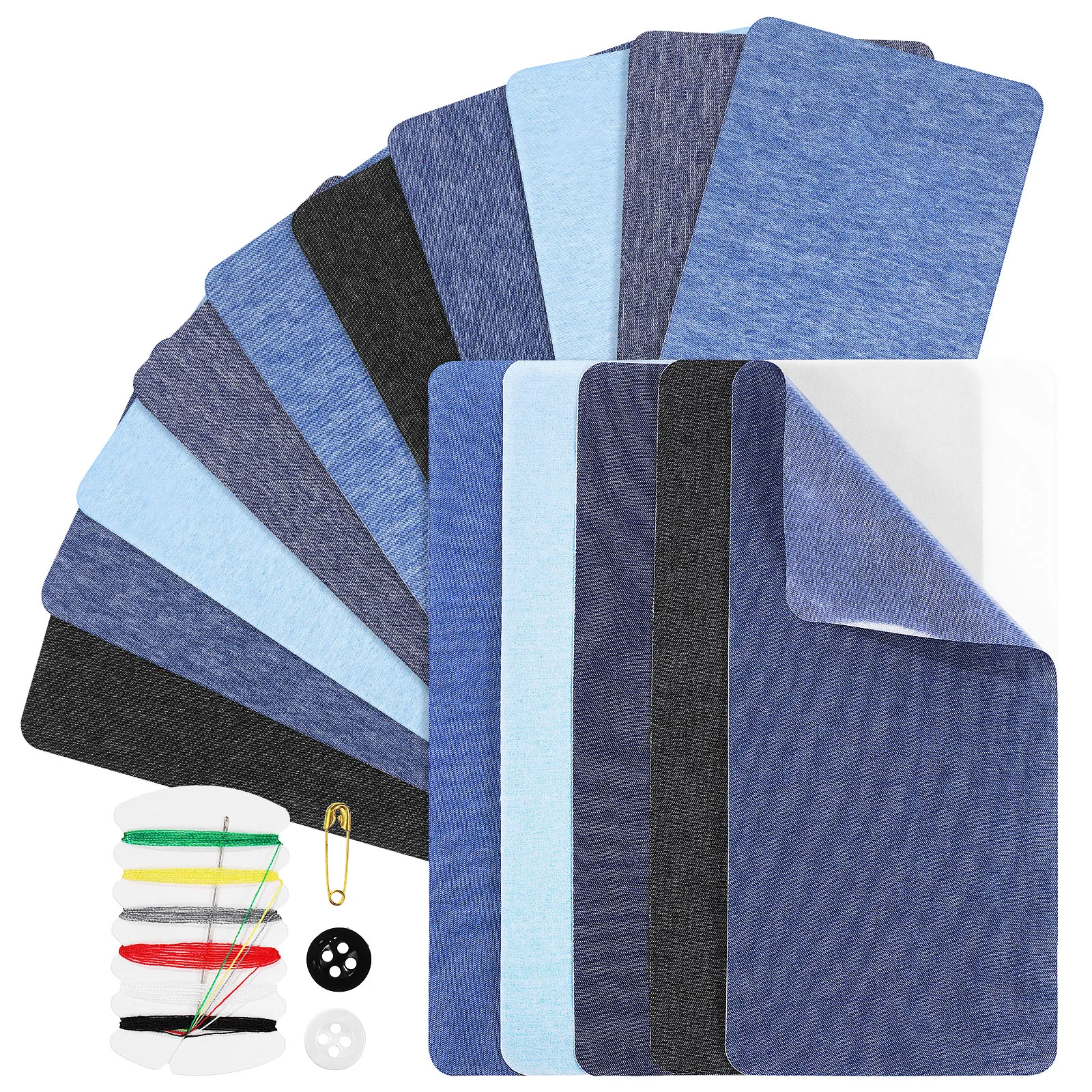 

15Pcs Heat Activated Patches for Clothes Repair Holes in Jeans Shirts Bags Iron on Mending Patch for Garments Accessories