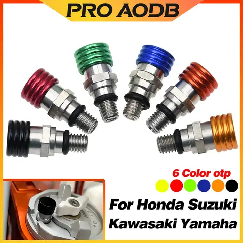 M5x0.8 Bleed Waterproof Front Fork Bleeder Relief Valve For Yamaha YZ TTR WR Suzuki DRZ RM RMX RMZ Kawasaki KX KLX Honda CR CRF