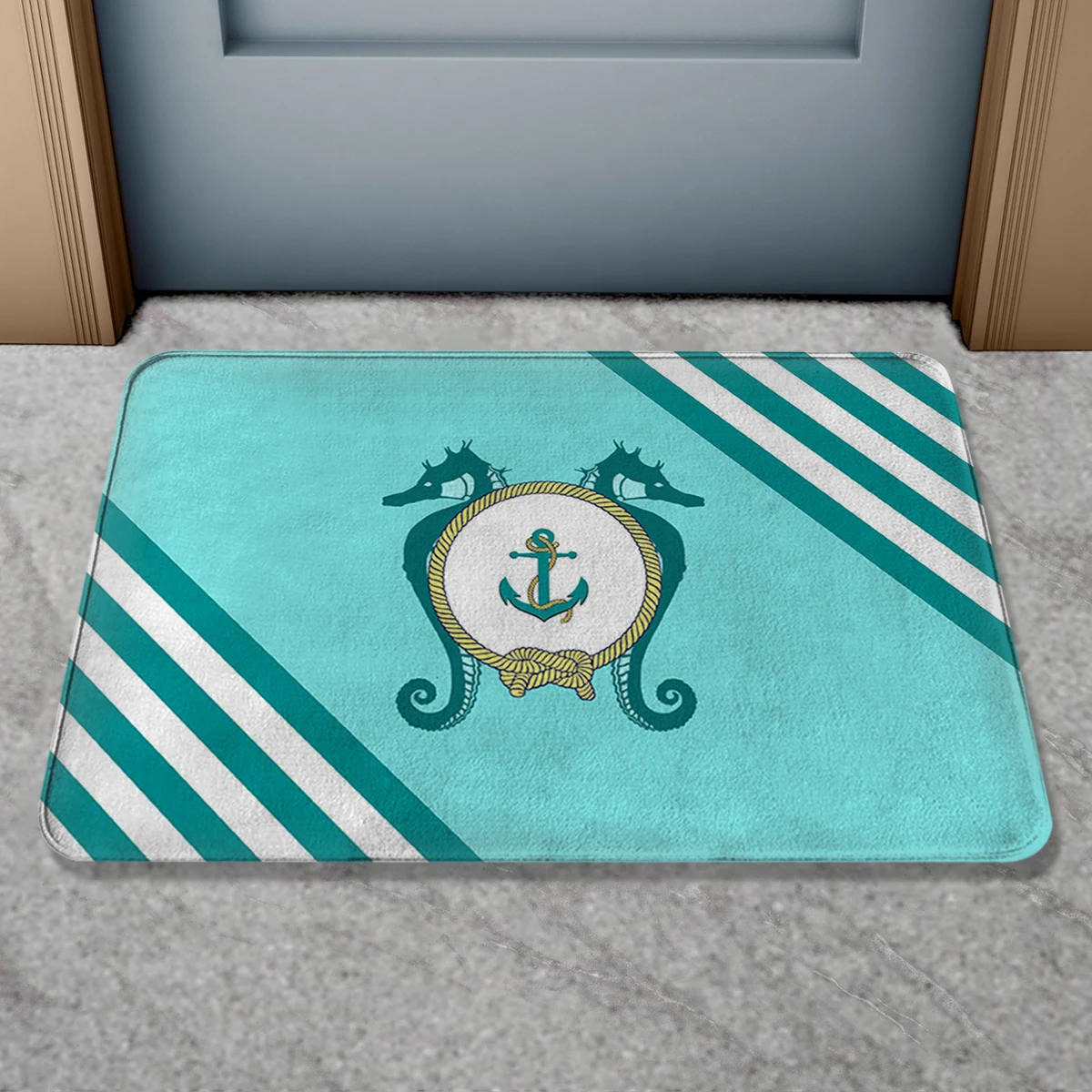 Custom Boat Name Anti Slip Door Mat Nautical Theme Bath Rug Non Slip Bathroom Mat Personalized Home Decor Floor Mat