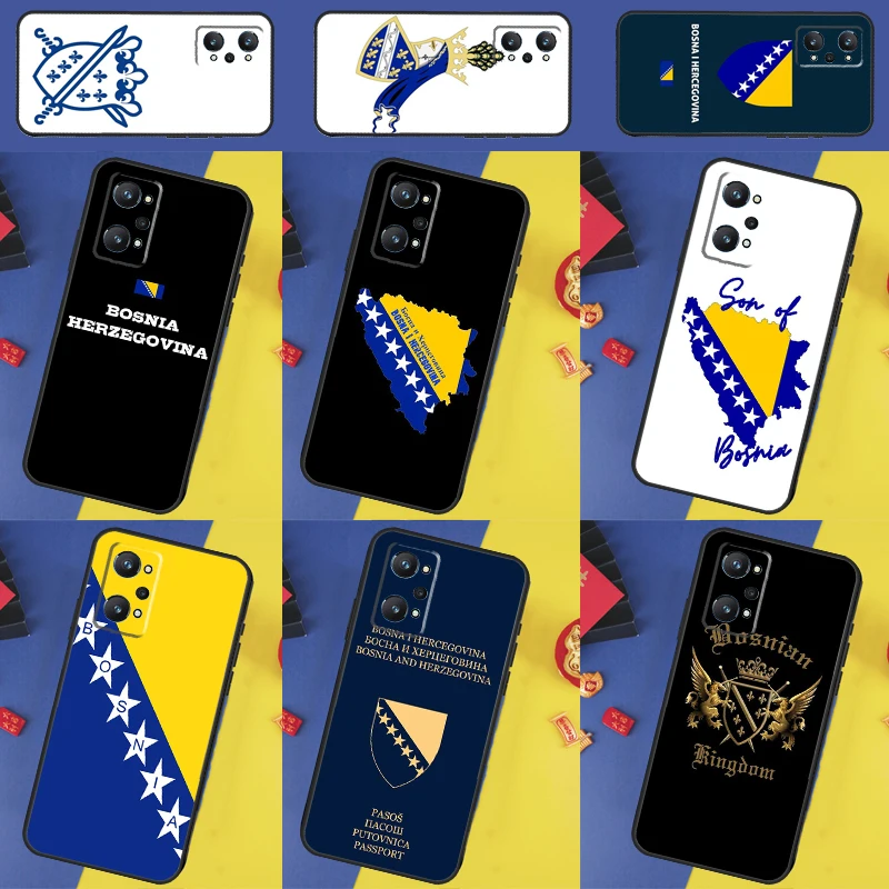 Bosnia and Herzegovina Passport Case For Realme 8 9 10 Pro Plus C11 C15 C30 C33 C35 C55 C21Y C25Y GT Neo 5 3 2 2T 3T Cover