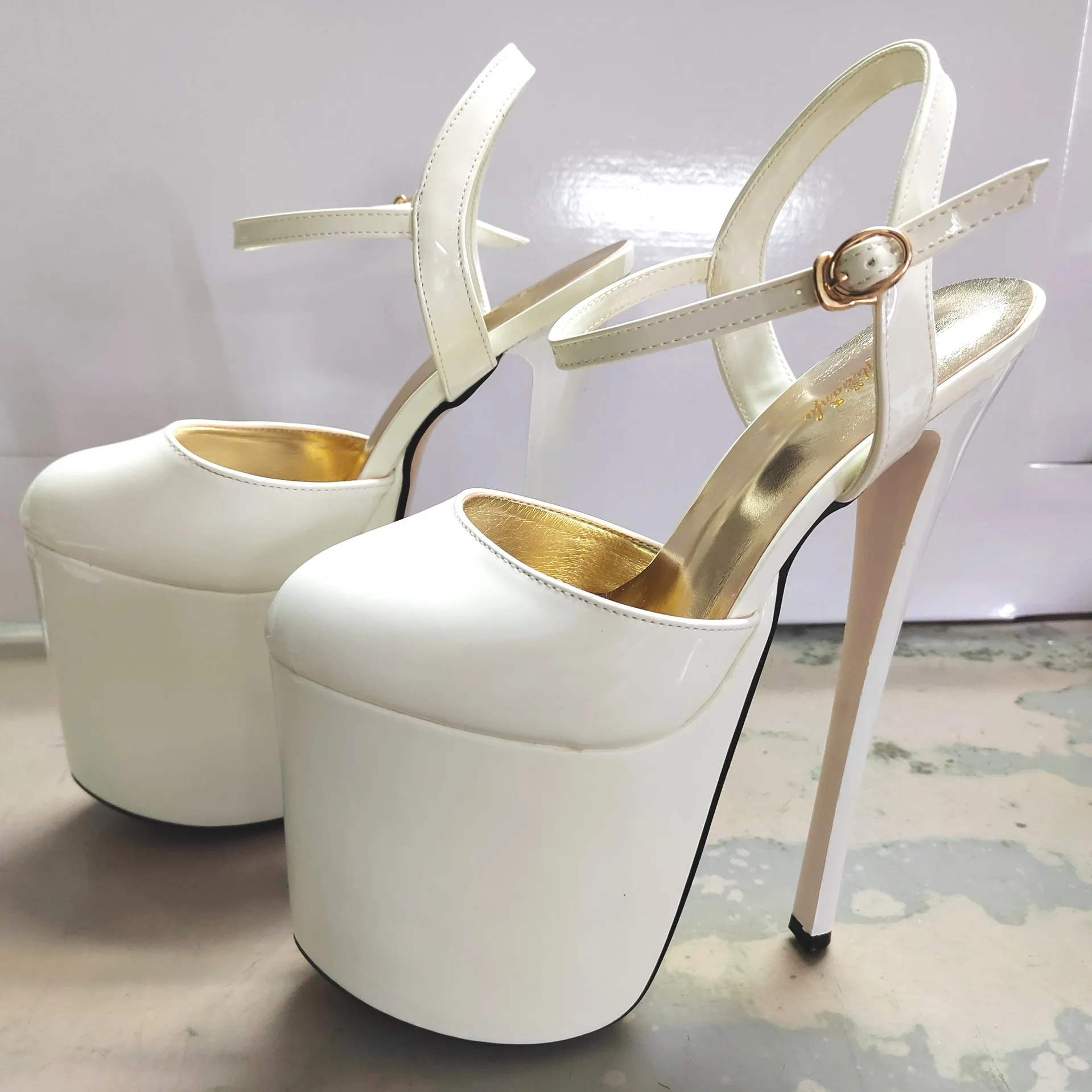 

Pole Dance High Heels 19/22 cm Super Extreme Platform Women Pumps Metal Heel Big Size 50 Pink Green Sexy Woman Wan Leisure Heels