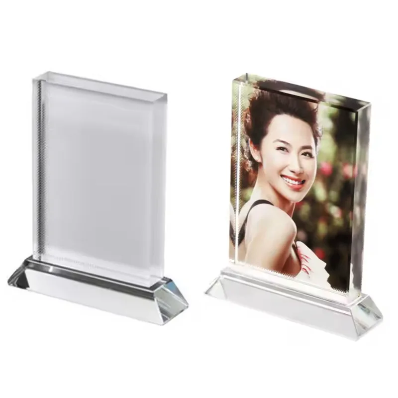

140x120mm Blank Crystal Photo Frame Thermal Transfer Glass Photo Frame Sublimation Crystal Photo Frame DIY Single Side Printing