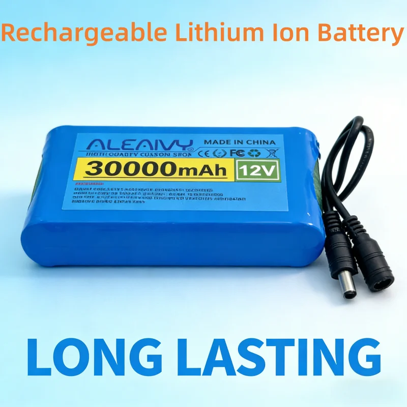 

Portable 12V 20Ah Rechargeable Lithium Ion Battery Pack DC 12.6V High Power Backup Supply for Camera Outdoor Security Monitor