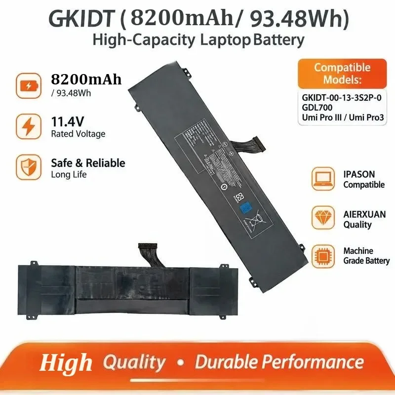 [NEW] 11.4V 93.48Wh GKIDT High-quality Laptop Battery for Mechanical Revolution for QC7 LAPQC71A LAPQC71B Battery