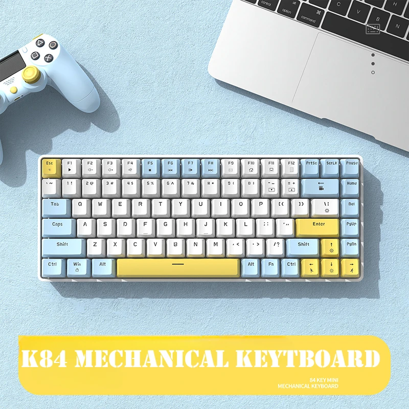 

Ziyoulang K84 Механическая клавиатура с возможностью горячей замены RGB игровая клавиатура Компактная портативная 84 клавиши Компьютерная пользовательская киберспортивная клавиатура