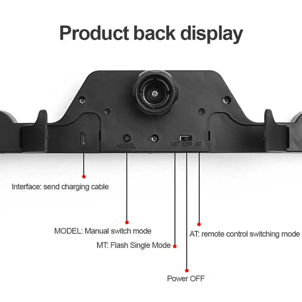 Solar LED Flash Car Emergency Warning 18 LED Windshield Flashing Multi functional warning light triangle light solar energy