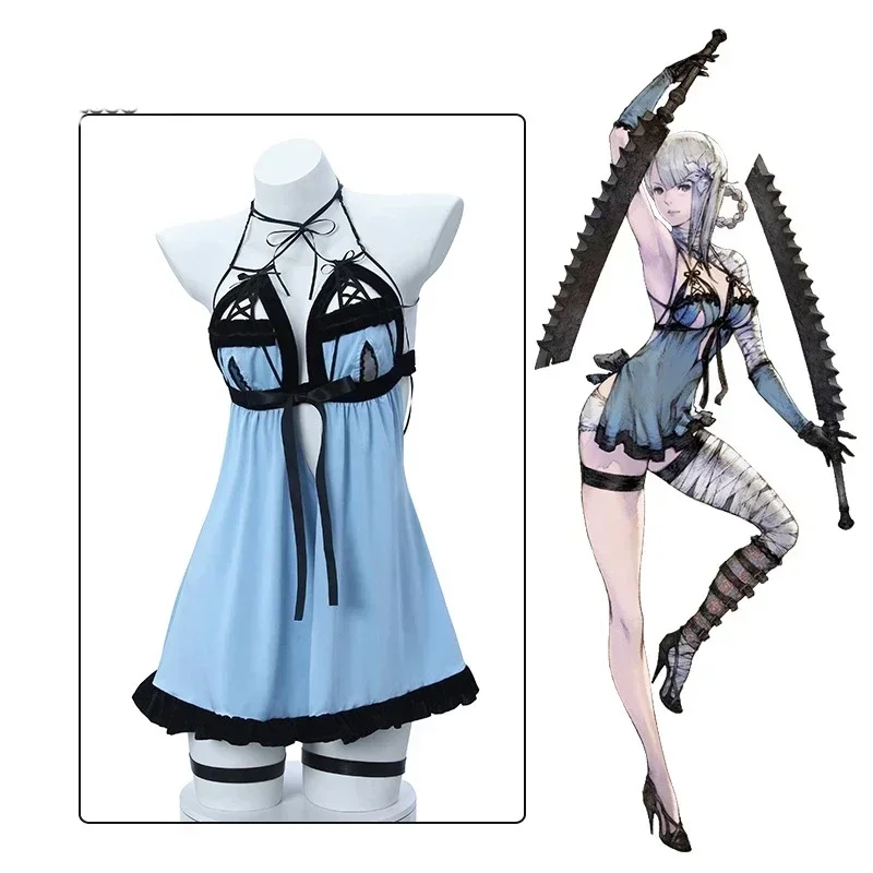 NieR Replique Kaine Cosplay Fantasias Femininas, Vestido Sexy, Maiô, Fantasia de Halloween, Peruca, Adulto, Novo, 2021