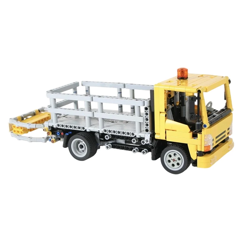 844PCS MOC-235293 NPR Stake Truck City Construction Model Building Block Engineering Car Bricks Toys Kit Boys Birthday Gift