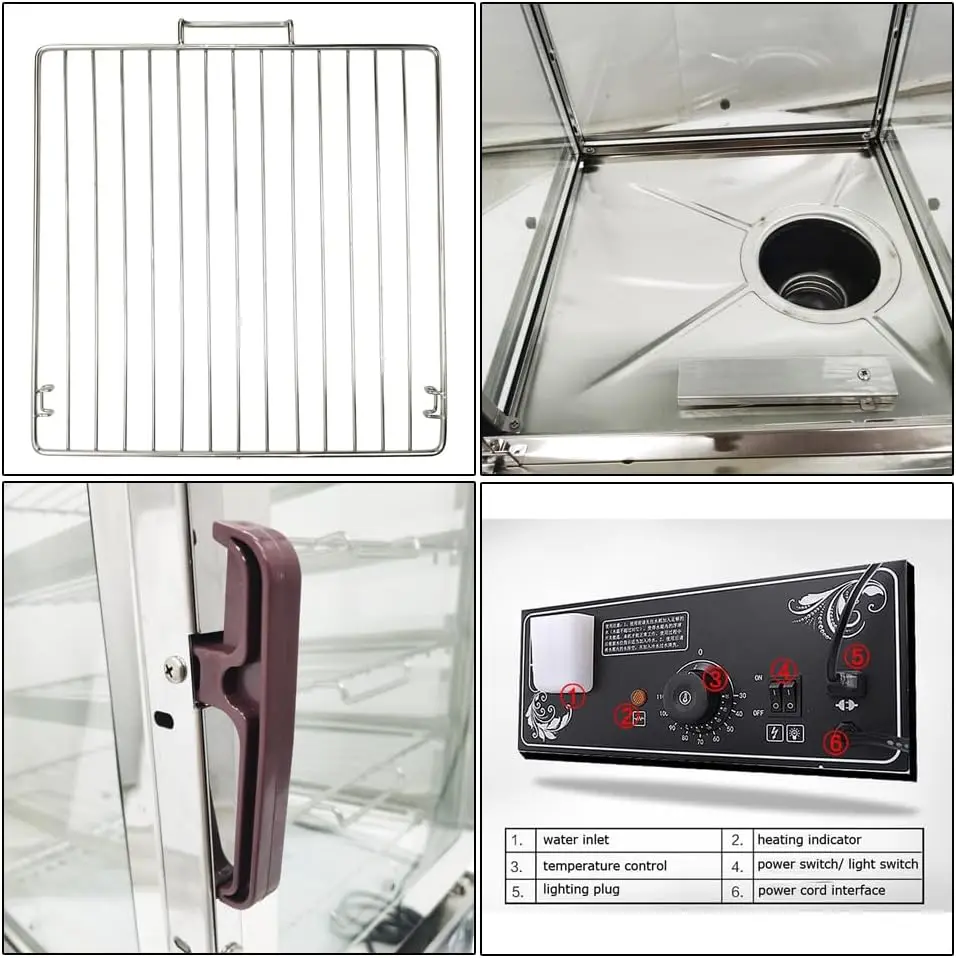 電気蒸し器 食品ディスプレイ 自動温度制御 5層ディスプレイ 110V