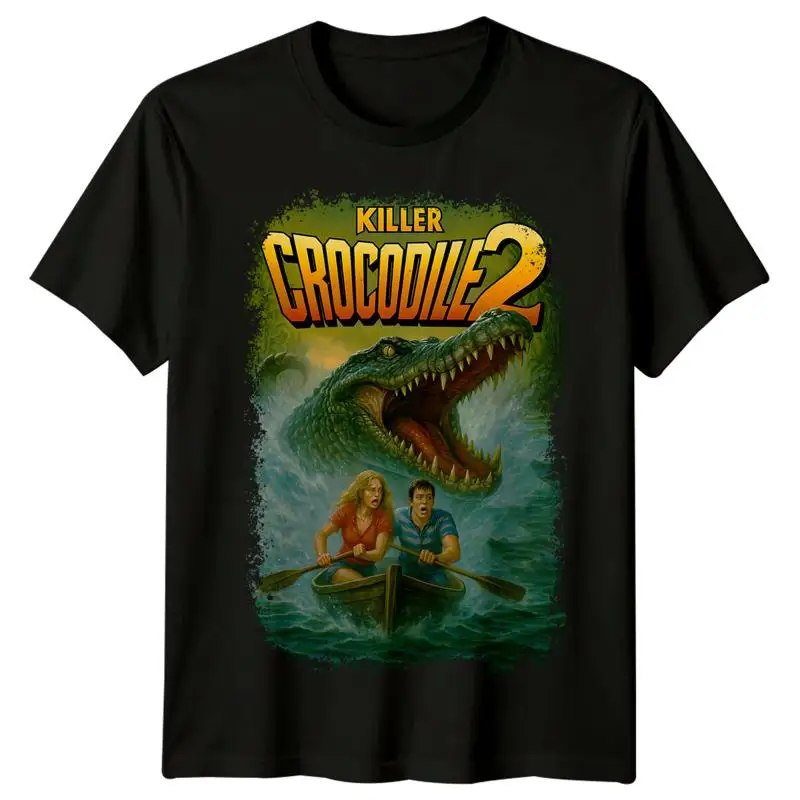 Killer Crocodile 2 1990 Movie Poster Inspired  T shirt Retro 80s