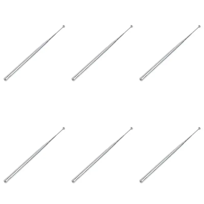 6Pack X(115 cm 10 Section Telescopic Antenna FM AM Radio Long Range Reception