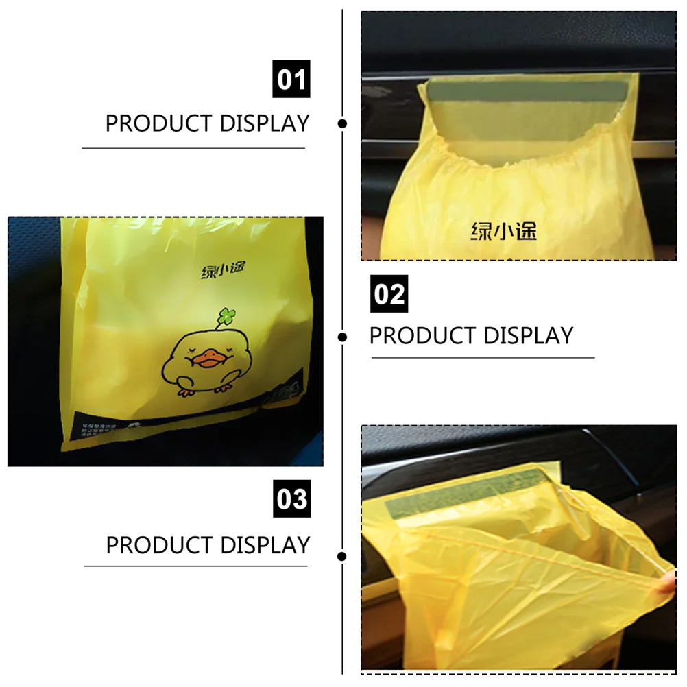 Car Trash Bags Auto Self-Adhesive Garbage Pouches Vehicle Garbage Bags Self-Adhesive Garbage Can Seat Back Storage Bag