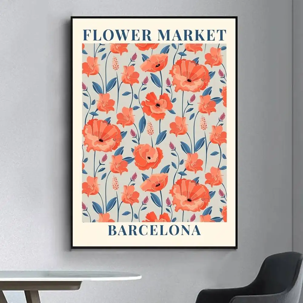 Retro Plant Flower Cultivation Poster Fancy Wall Sticker for Living room bar retro decorative painting room