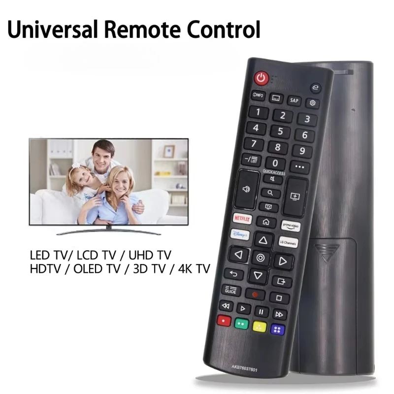 Universal Remote Control AKB76037601 for All Models TV LED HD 4K Smart UHD HDTV with Prime-Video Disny Netflx Channel Buttons