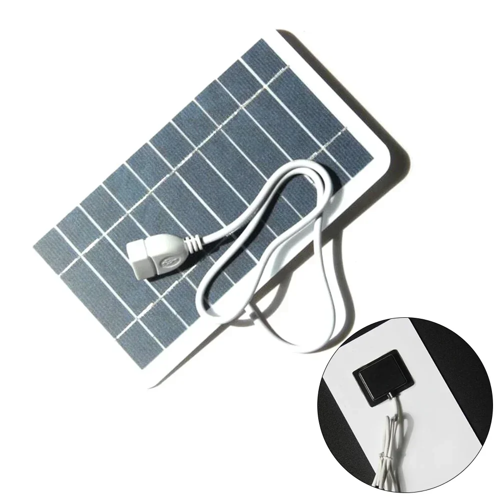 Efficient Solar Charging  Fast Charging USB Output Port  Compact 2W 5V Solar Panel Charger for Outdoor Activities