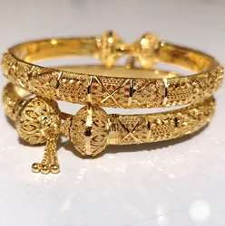 Pulsera chapada en oro Real de Dubái para mujer, brazaletes de cobre de diseñador de lujo, accesorios de joyería de mano indios, regalos, 2024