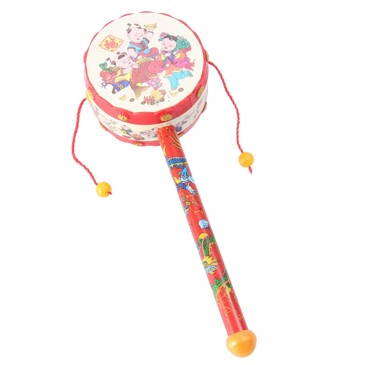 3 Pcs Handheld Bells Instruments Kıds Toys Kids Drum Rattle Baby Cartoon Musical Chinese Traditional