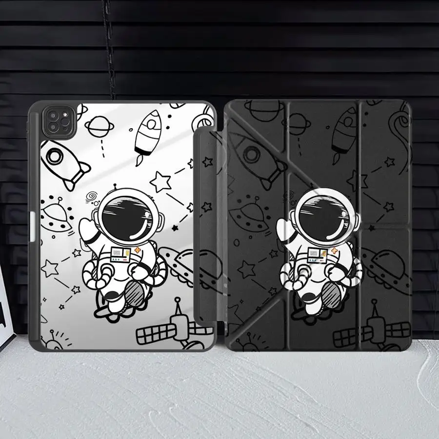 Cool Astronaut Holder Cover Tablet Case For iPad Air 4 5 M3 M2 1 2 M4 11inch Mini 6 7 Pro 11th 10th 9th 8th 7th 12.9inch Pro
