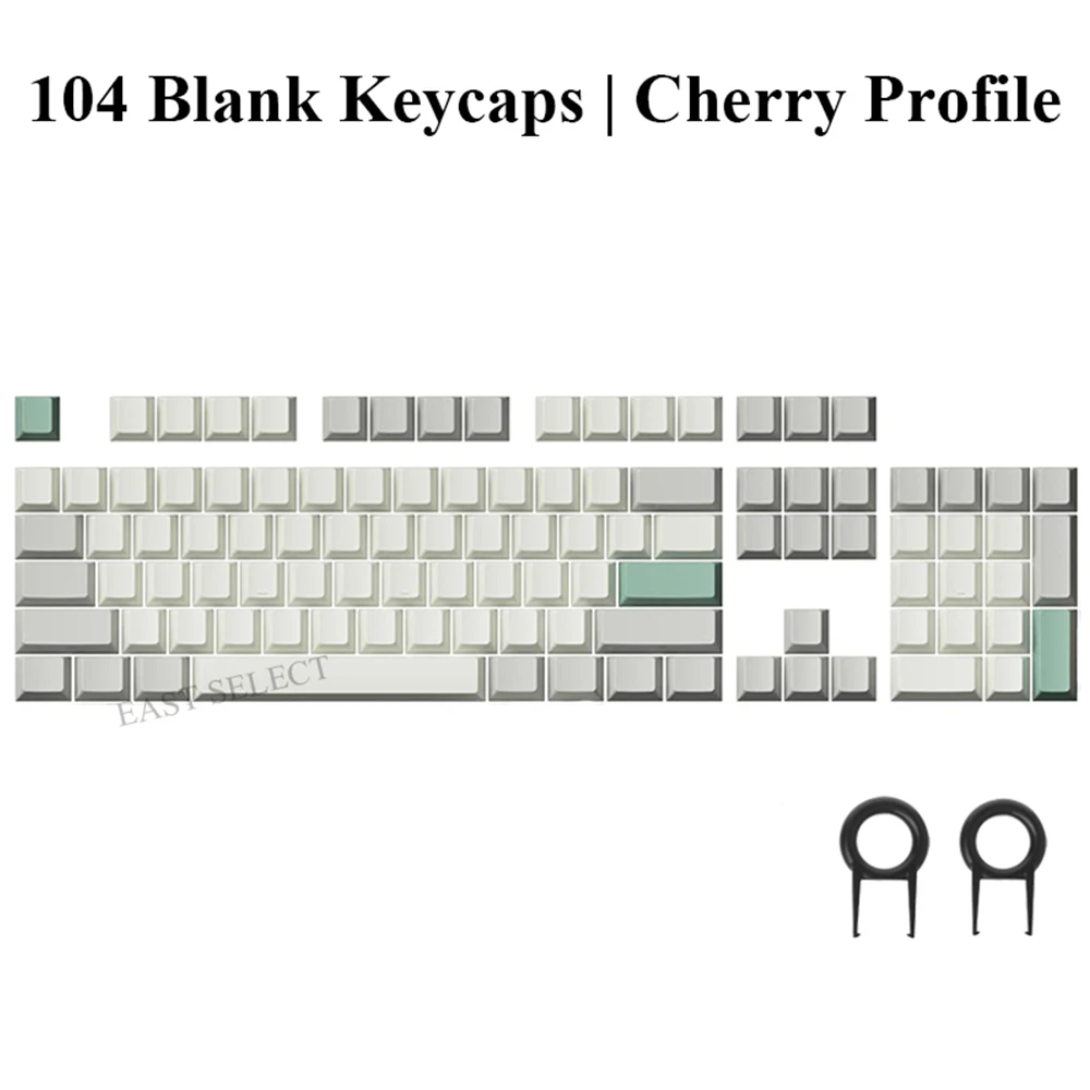 

Blank 104 ANSI ISO Cherry Profile 1.5mm Thickness PBT Keycaps Ergonomic for Mechanical Gaming Keyboard (Only Keycap) Free Ship